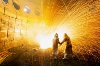 Burning the rest of the pig iron in the BF hearth